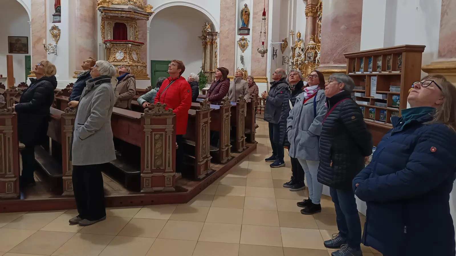 Die Deckengemälde lenkten die Blicke nach oben. (Bild: Monika Mittereder)