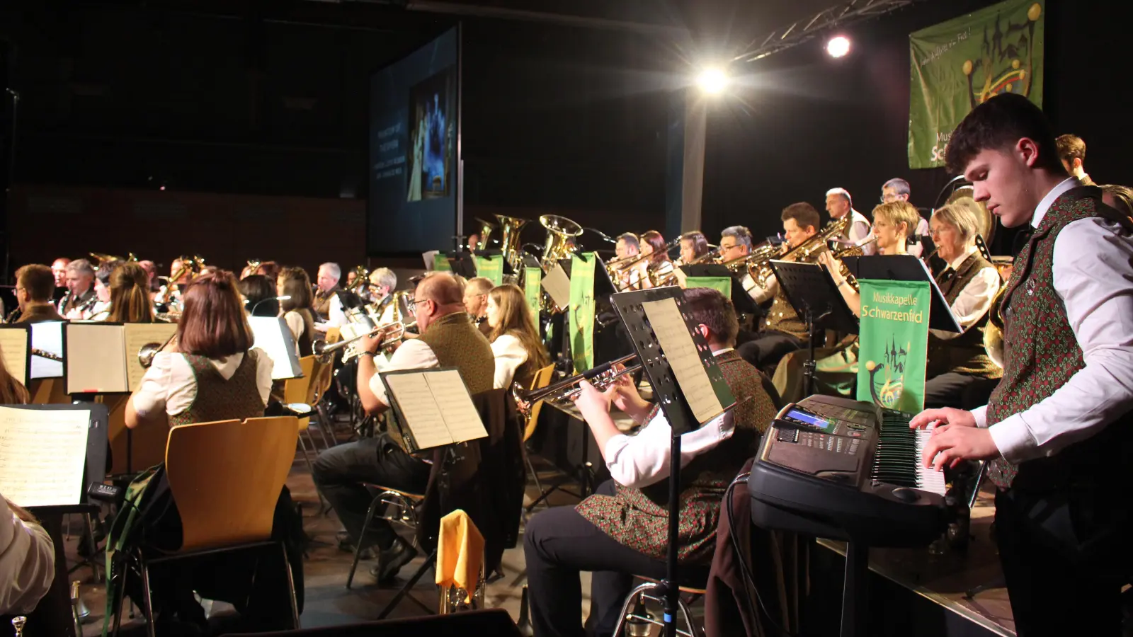 Das Blasorchester beim Frühjahrskonzert 2024. (Bild: Philipp Korb)