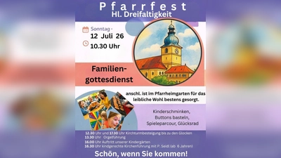 Ankündigungsplakat für das Pfarrfest.  (Bild: Timo Voigt)