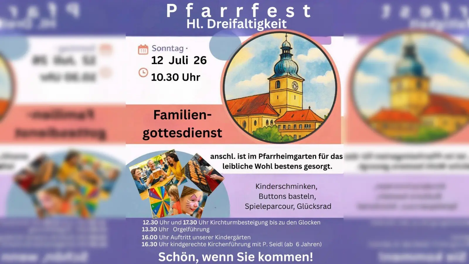 Ankündigungsplakat für das Pfarrfest.  (Bild: Timo Voigt)
