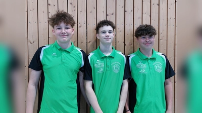 zur Zeit sind die Jungen I auf Erfolgskurs<br>vo.li. Korbinian Hübbers, Yannick Brill und Jonas Balk, es fehlt Max Wagner (Bild: Erich Kneißl)