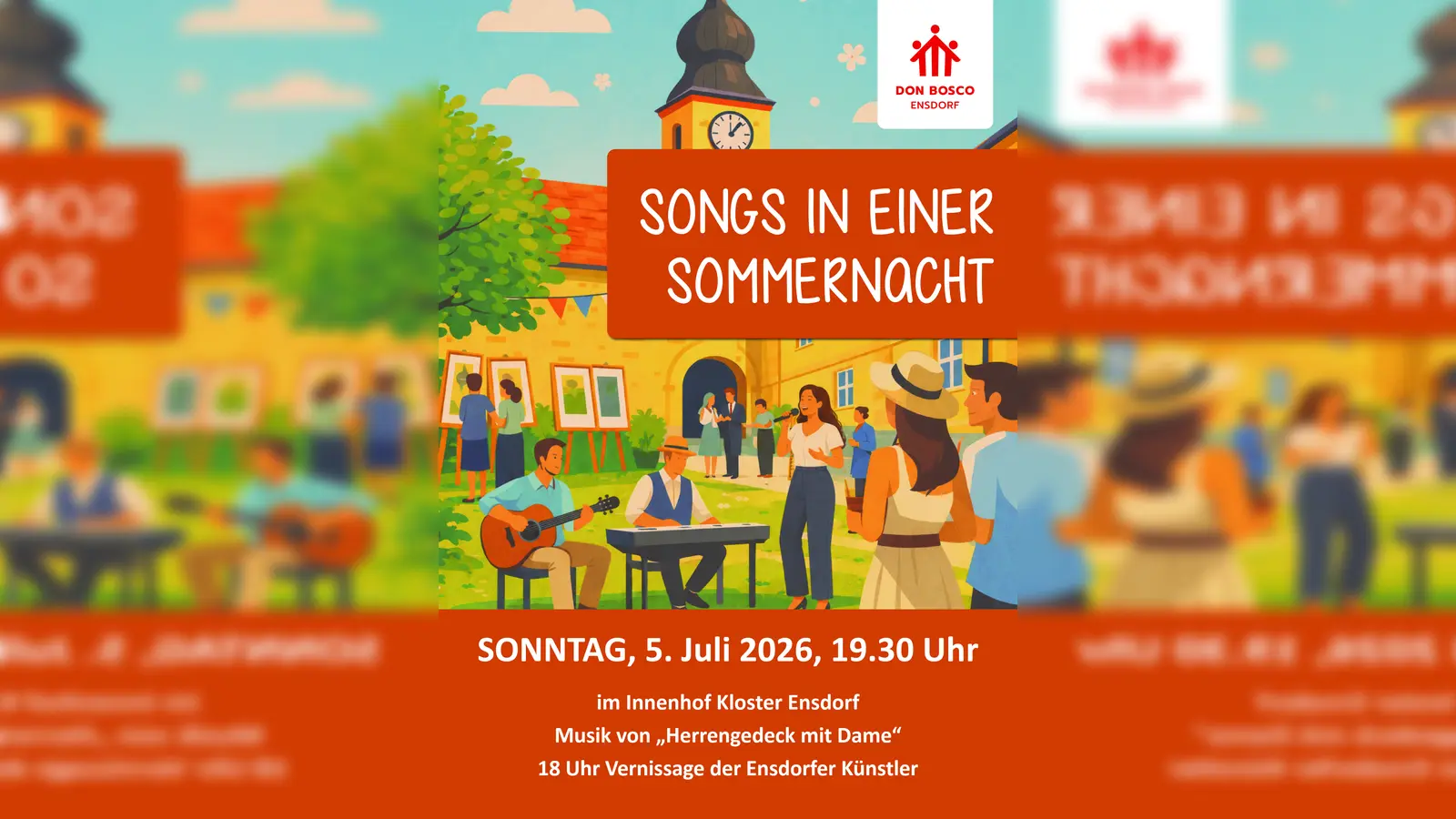 Ein Event mit besonderem Flair: „Songs in einer Sommernacht“ verbindet einzigartiges Ambiente mit Perlen der Popmusik und altbekannten Klassikern. (Bild: Sabrina Fischer / Don Bosco Ensdorf)