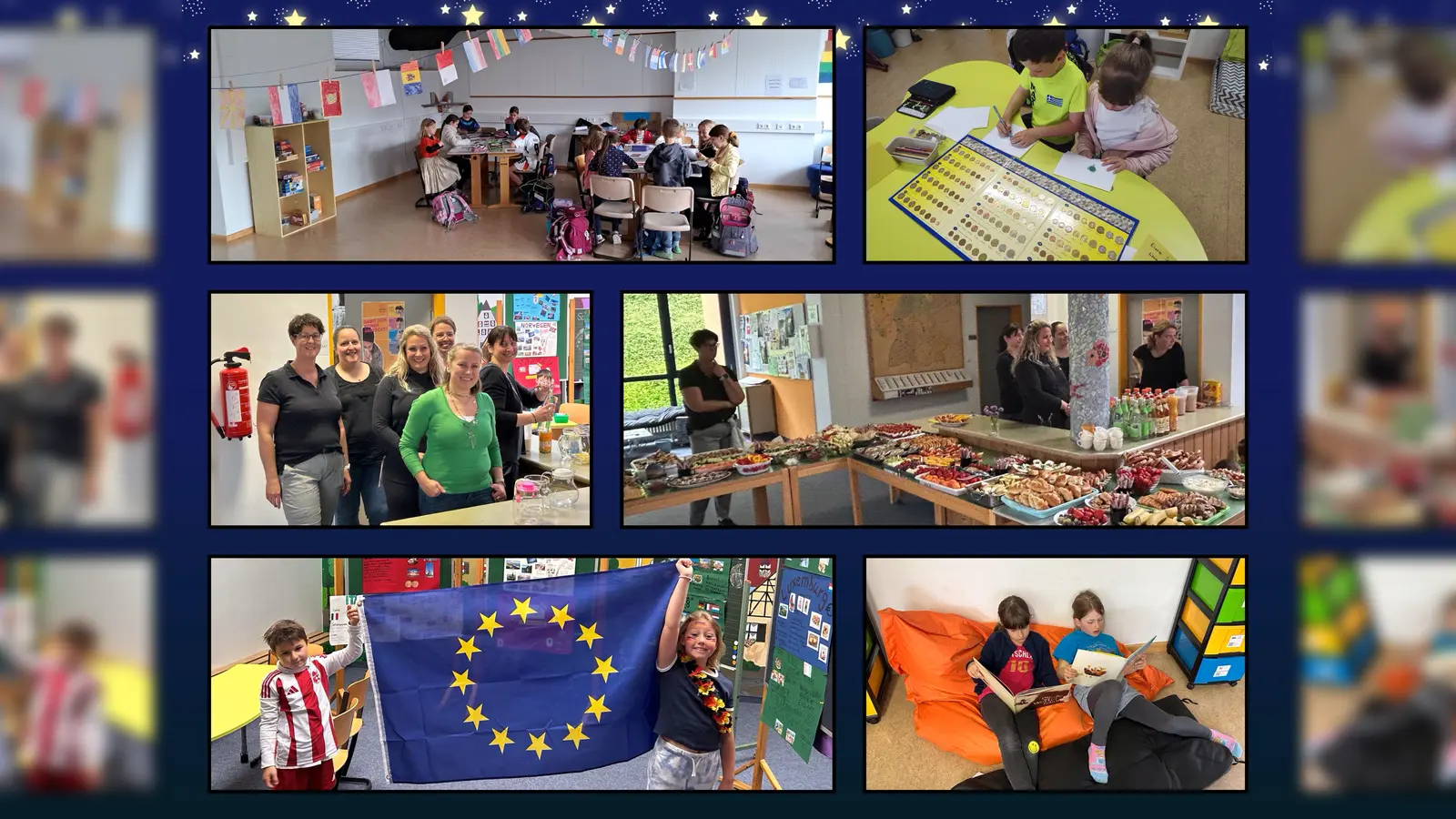 Eltern und Mitglieder des Elternbeirats unterstützen mit ausgedehntem Frühstück (Bild: Gabi Pirner)