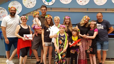 Die neue Gruppe im Bereich Turnen im ATSV Tirschenreuth: Tanz und Bewegung für Kinder mit Handicap - Neumitglieder jederzeit willkommen. (Bild: Marianne Stangl, Tirschenreuth)