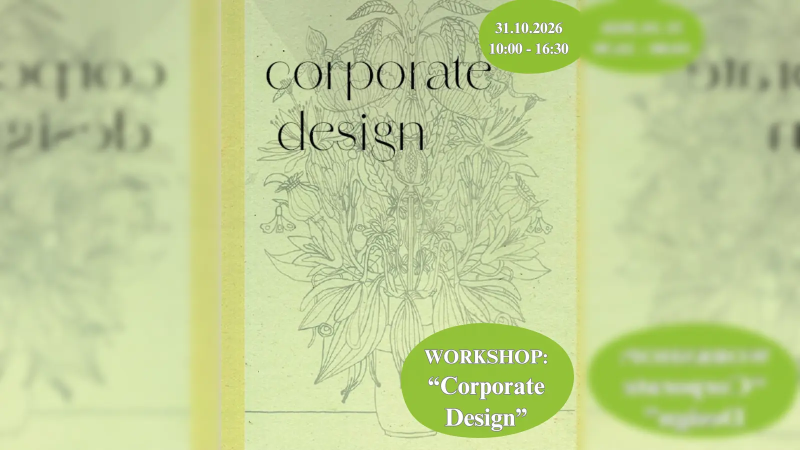 Plakat zum Kurs „Corporate Design” (Bild: Marco Wagner)