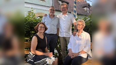 Das Präsidium im Lions-Club Amberg-Sulzbach für das Amtsjahr 2026/27. Von links Patricia Pulkert, Michael Hemrich, Martin Sterk und Dr. Marita Sagstetter. (Bild: Hubert Uschald)