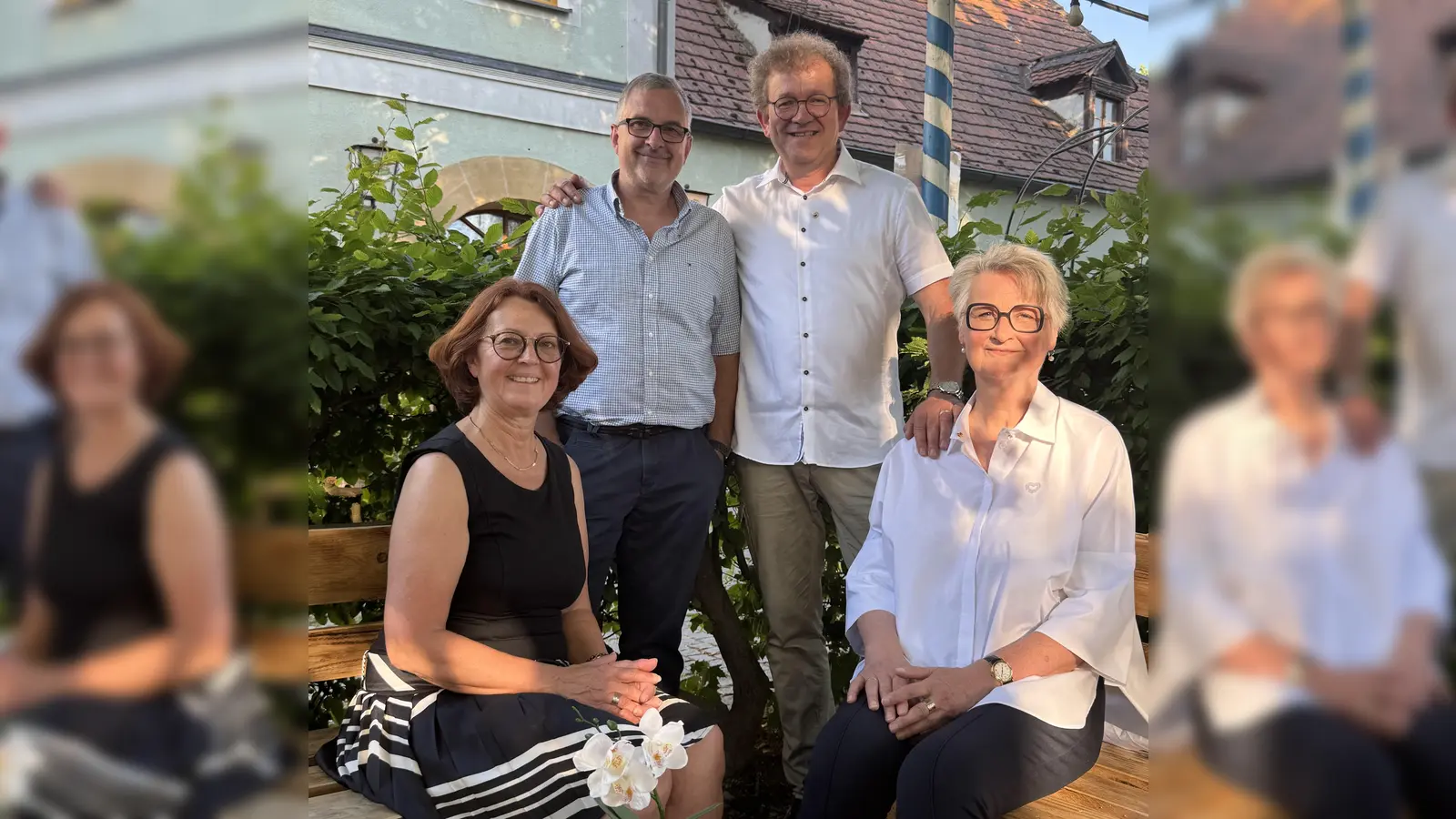 Das Präsidium im Lions-Club Amberg-Sulzbach für das Amtsjahr 2026/27. Von links Patricia Pulkert, Michael Hemrich, Martin Sterk und Dr. Marita Sagstetter. (Bild: Hubert Uschald)