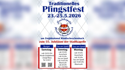 Zum 55. Geburtstag lädt die Stadtkapelle Windischeschenbach e. V. in diesem Jahr an 3 Tagen zum traditionellen Pfingstfest ein. (Bild: Markus Zimmermann )