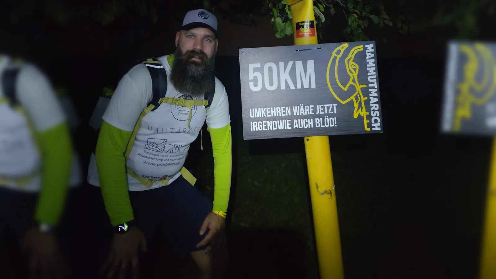 David Scherf zur Halbzeit des 100 km Marsches (Bild: Dr. David Scherf)