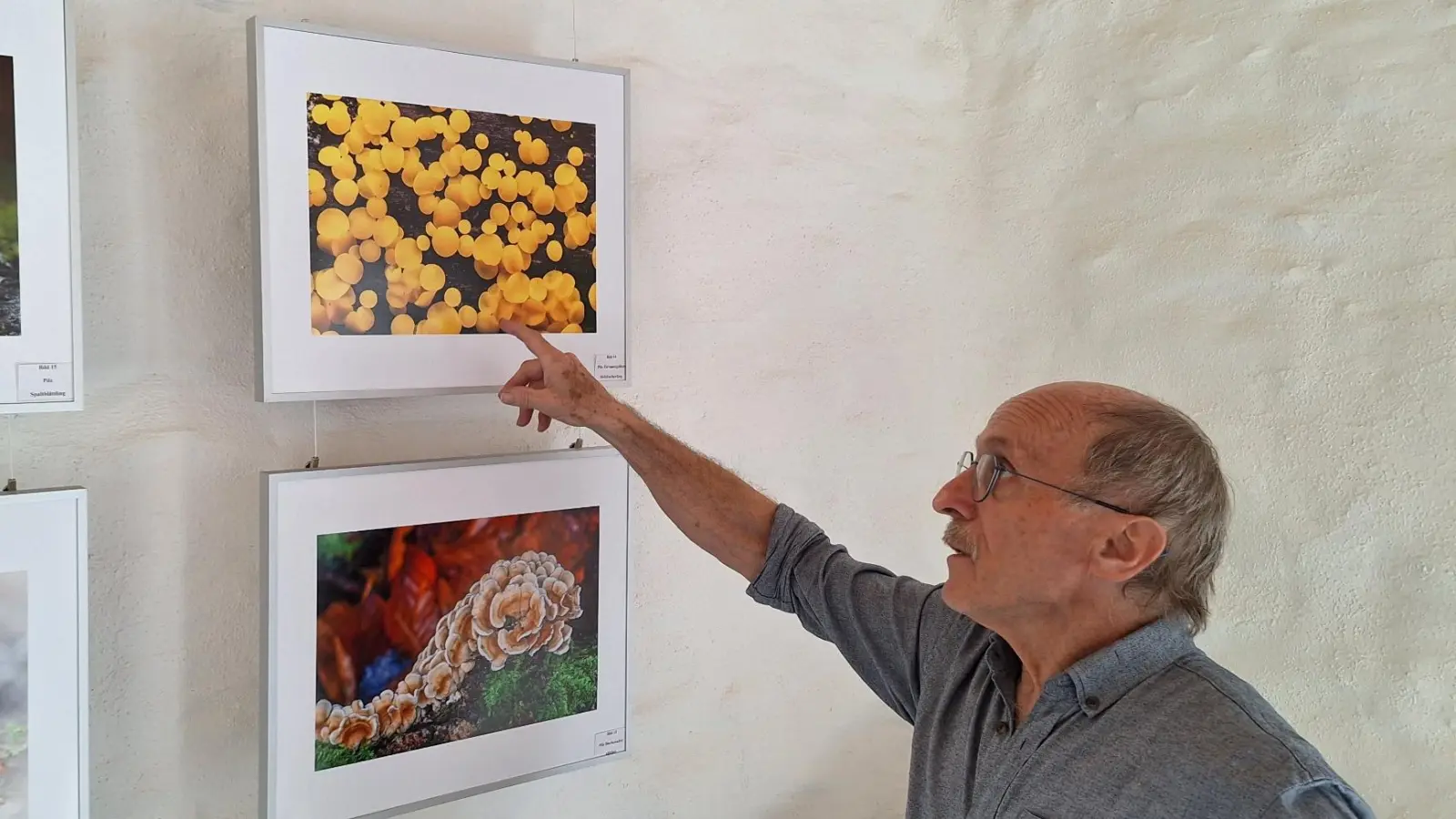 Siegfried Steinkohl erläuterte gerne die Entstehung seiner Bilder und die Motivation, wie er sich Motive aussuchte. (Bild: Fabian Keppler-Stobrawe )