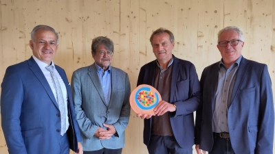 Stiftungsvorstand Stiftung Lebenshilfe Landkreis Tirschenreuth – Roland Grillmeier, Friedrich Wölfl, Berthold Kellner, Franz Malzer (von links). (Bild: Christina Ponader)