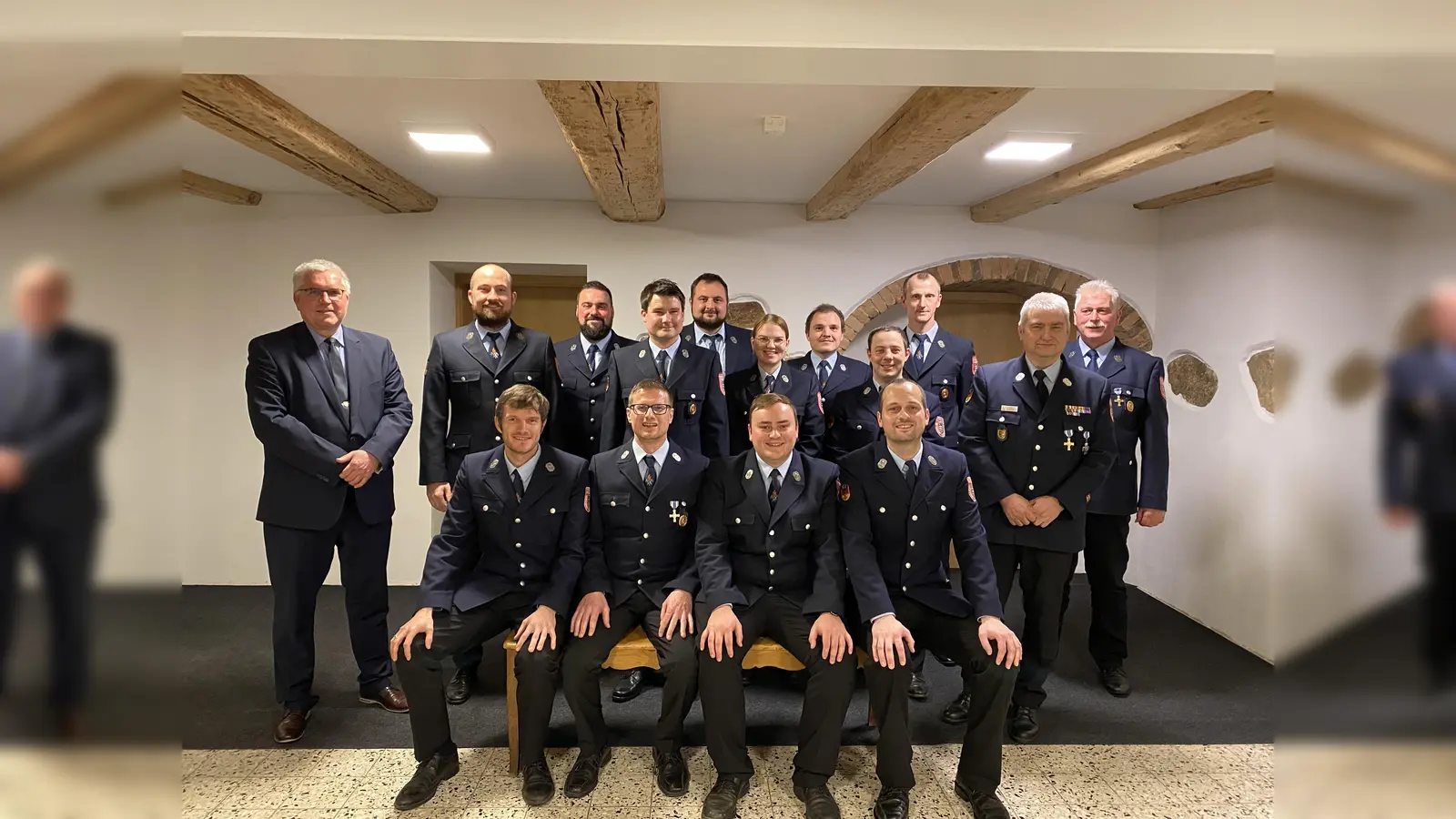 Ein neuer Vorstand führt die Feuerwehr Pamsendorf.  (Bild: Irlbacher/exb)