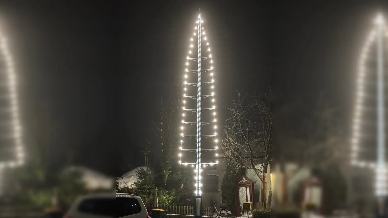 : Zum ersten Mal leuchtet der Zunftbaum des OWV und dient somit als Christbaum. (Bild: Andrea Krapf)