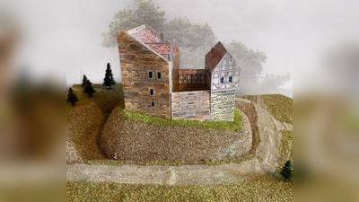 Die Burg Neuhaus wurde nach der zeitlichen Einordnung ins 11. Jahrhundert und den Vermessungen des Architekturbüros Tarnai durch Matthias Helzel rekonstruiert. (Bild: Matthias Helzel)