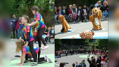 Viele Attraktionen im Zirkus Kunterbunt, und am Ende machten Alle mit! (Bild: Martina Englert)