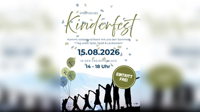 Plakat zum Städtischen Kinderfest 2026. (Bild: Ramona Herrmann)