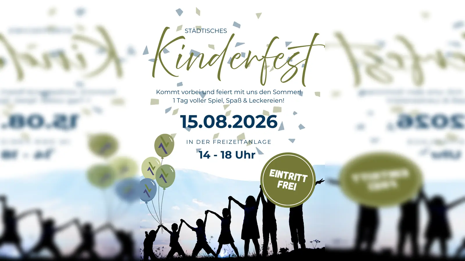 Plakat zum Städtischen Kinderfest 2026. (Bild: Ramona Herrmann)
