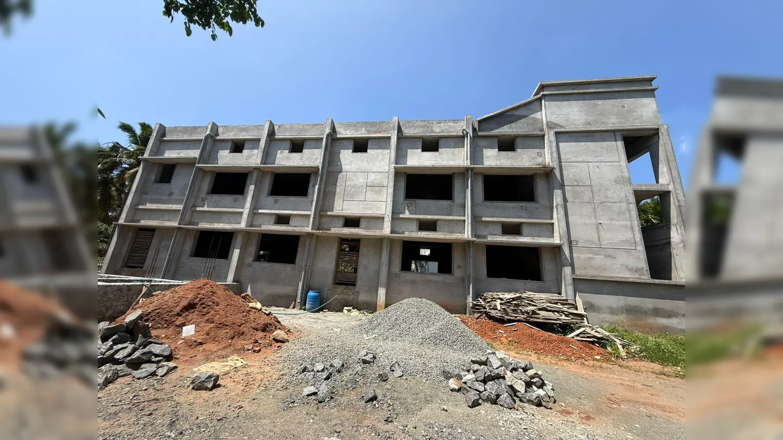 Der Rohbau der Mehrzweckhalle. (Bild: Vigin Bright)