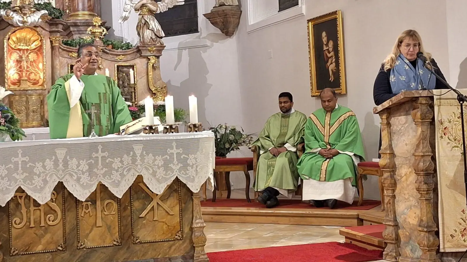 Heilige Messe in der Klosterkirche - Predigt von Pater Martin. (Bild: Klaus Summer)