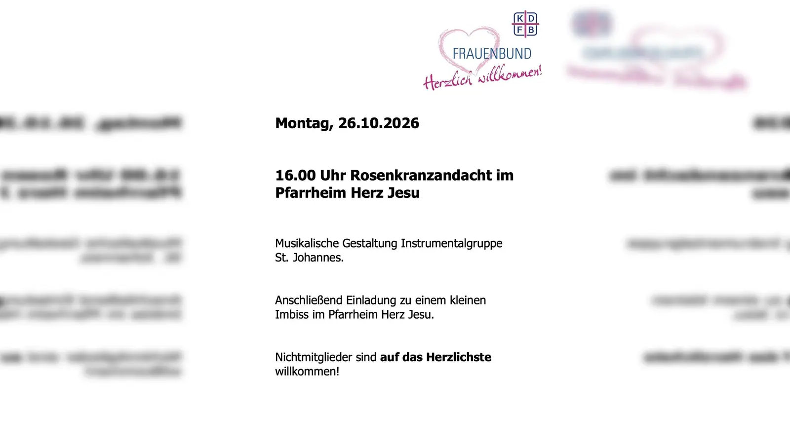 Rosenkranzandacht des KDFB St. Johannes / Herz Jesu im Pfarrheim Herz Jesu. (Bild: Ursula Schreier)