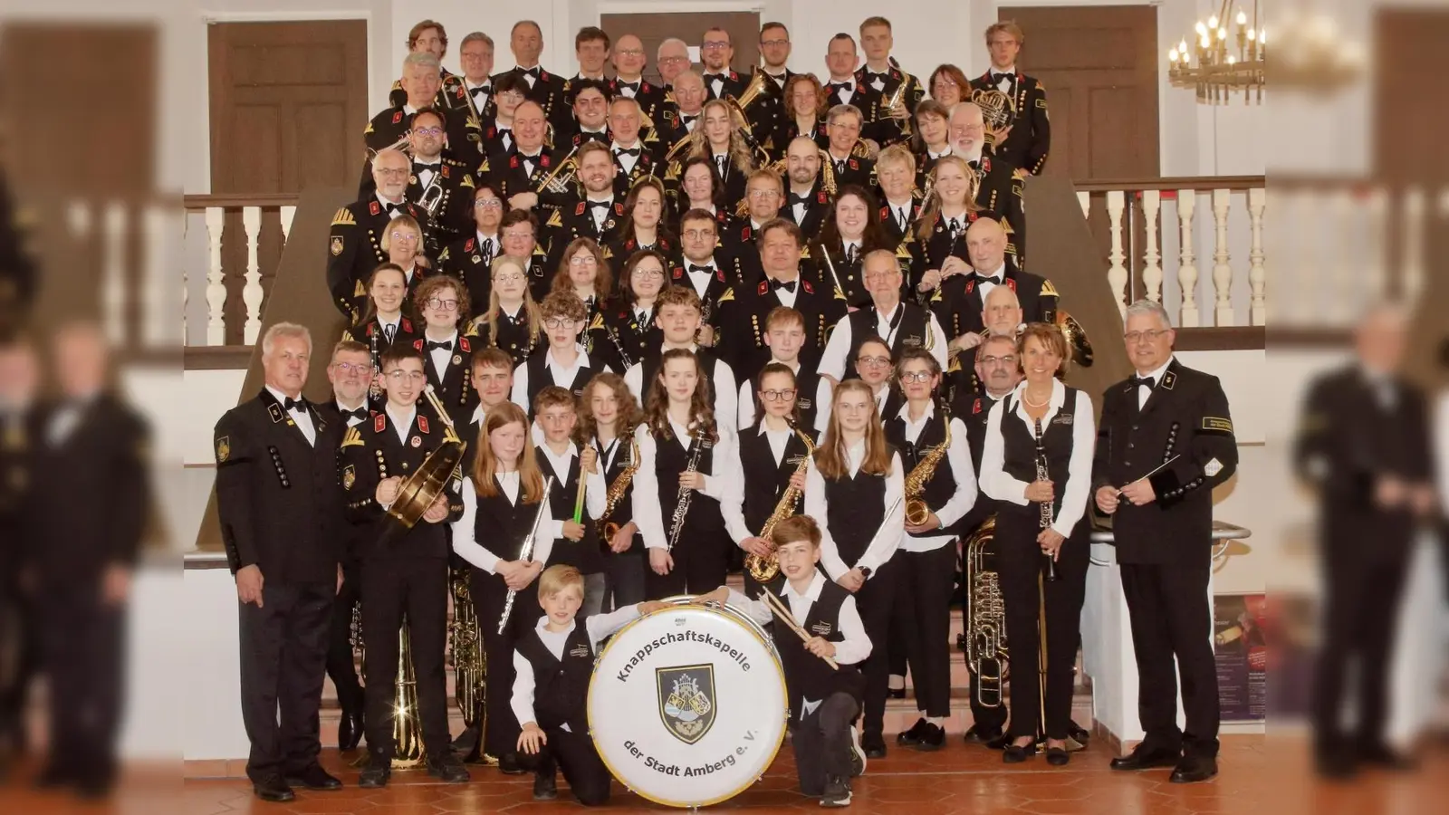 Die Knappschaftskapelle der Stadt Amberg im Stadttheater Amberg. (Bild: Peter Hecht)