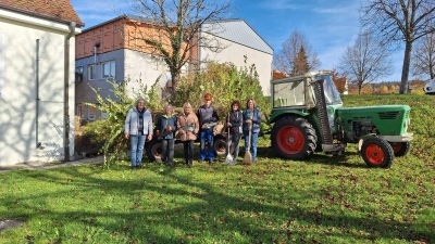 Arbeitseinsatz rund um das Gemeindehaus in Schwend/Birgland  (Bild: Anita Utz )