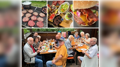 Die Aquarienfreunde beim Burger schlemmen (Bild: Armin Kraus)