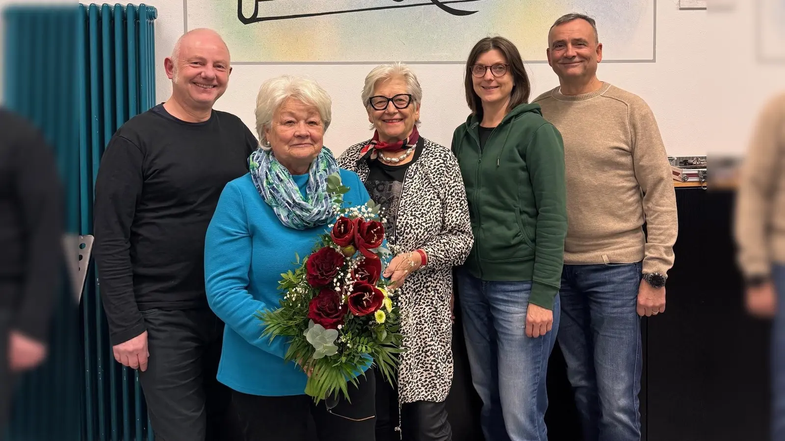 von links: Georg Matzke, Anita Boritzka, Vorsitzende Inge Bauer-Joswig, Heike Rebler, Alois Gsödl. (Bild: Kristina Betz)