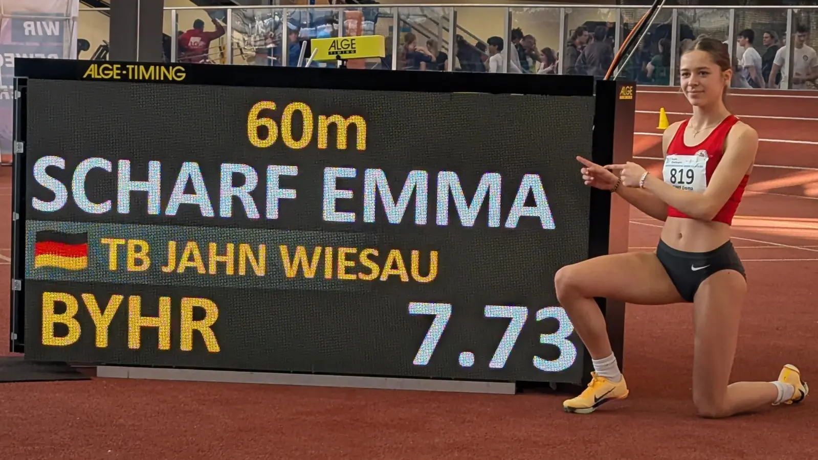 Bayrischer Rekord für Emma Scharf über 60m (Bild: Sabine Schnurrer)