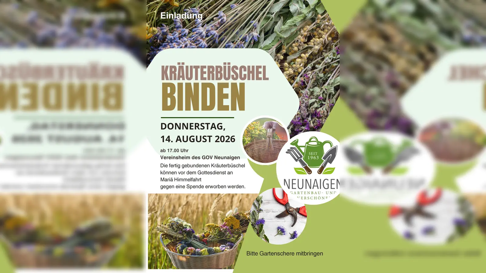 Einladung Kräuterbüschelbinden. (Bild: Maria Treiber)