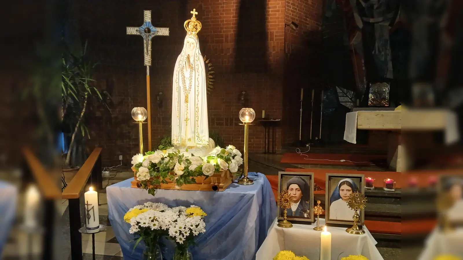 Die Pilgermadonna von Fatima in der St. Peter Kirche (Bild: Kathrin Wagenknecht)