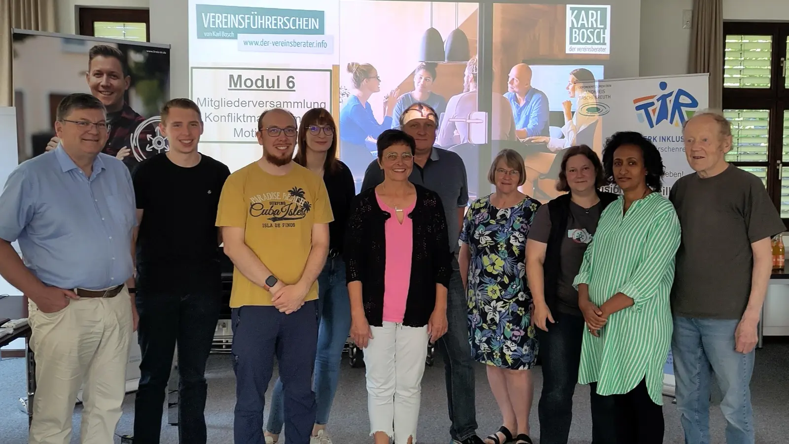 Gruppenfoto von den Teilnehmer:innen des Vereinsführerscheins (Bild: Sarah Matzke)