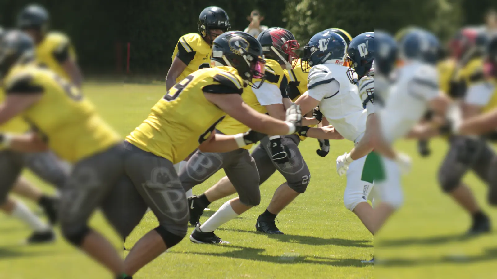 Das U16-Tackle-Team der Mad Bulldogs im Spiel (Bild: Michael Sandner)