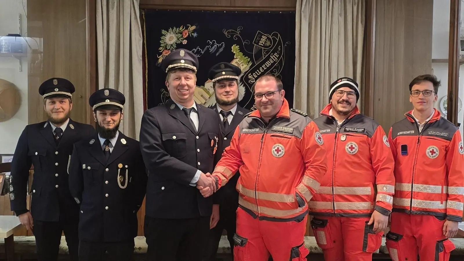 Von links: Manuel Gleißner, Sascha Summerer, Christian Weigl, Thomas Grillmeier, Thomas Wagner, Gerald Wagner, Lukas Gallasch. (Bild: Elias Reiter)