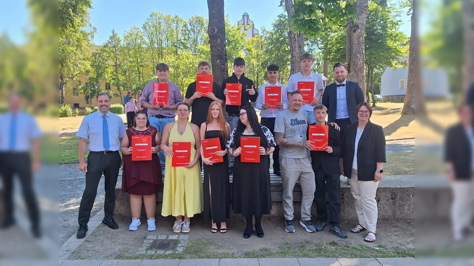 Der Abschlussjahrgang 2026 der Schule am Schloss Friedrichsburg. (Bild: Michael Raab)