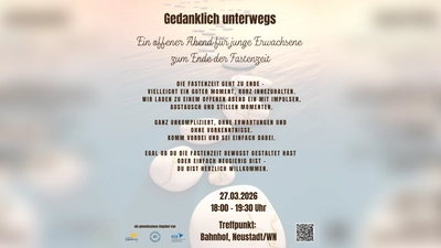Plakat „gedanklich unterwegs”. (Bild: Cornelia Hoffmann)