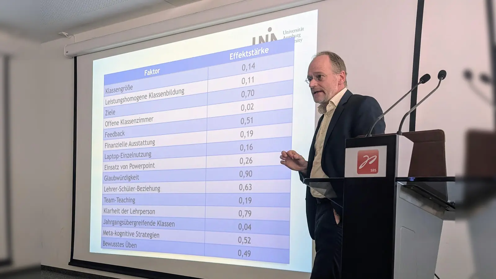 Pädagogischer Nachmittag mit Prof. Zierer an der SRS. (Bild: Andreas Rupprecht)