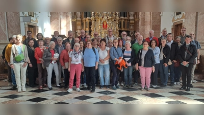 Die Reisegruppe aus Neunkirchen im Dom zu St. Jakob (Bild: Petra Teichner)