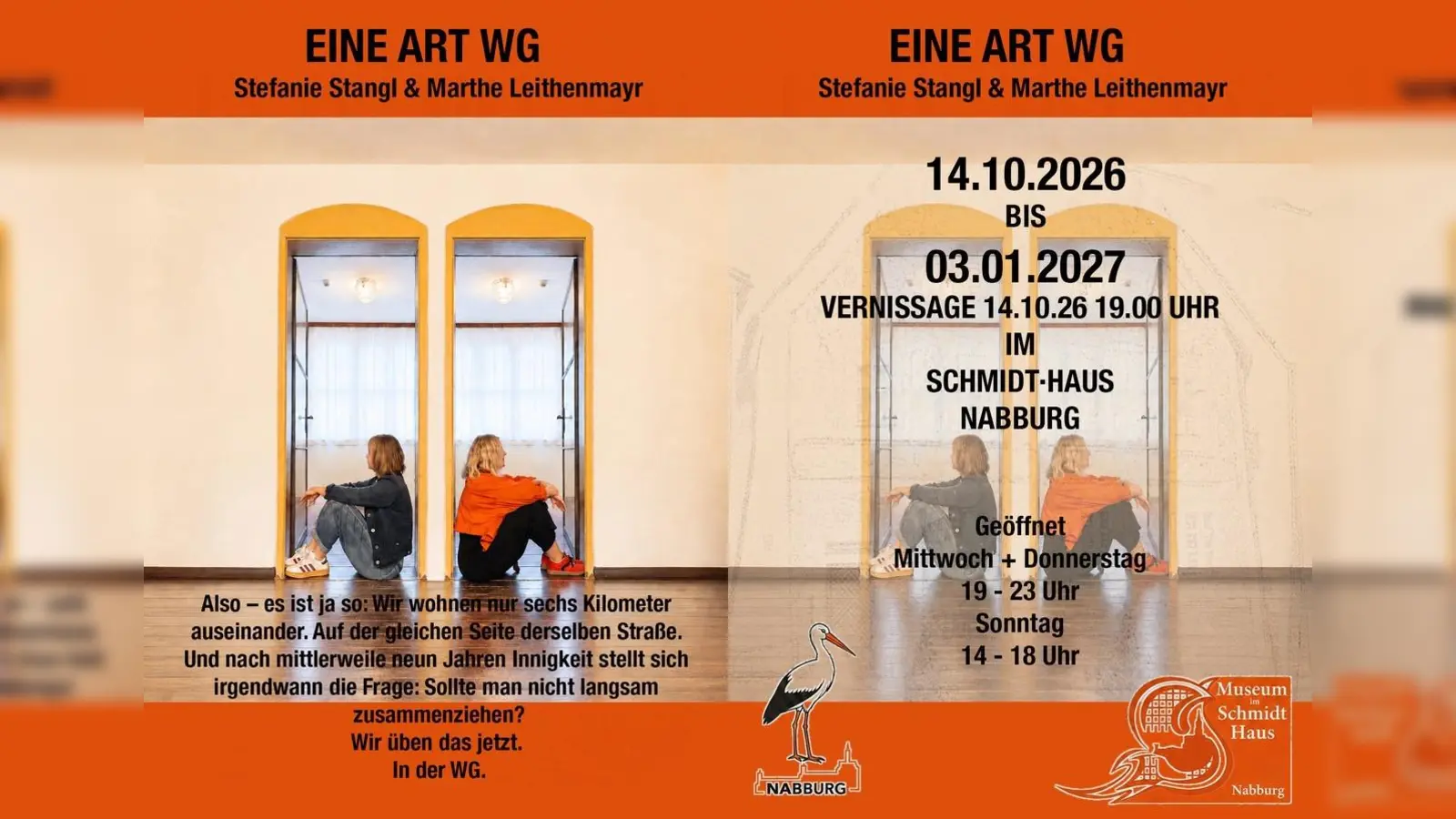 Das Bild steht im Zusammenhang mit der Ausstellung „Eine Art WG“ von Marthe und Stefanie Stangl im Schmidt-Haus. (Bild: QUELLE UNBEKANNT!)