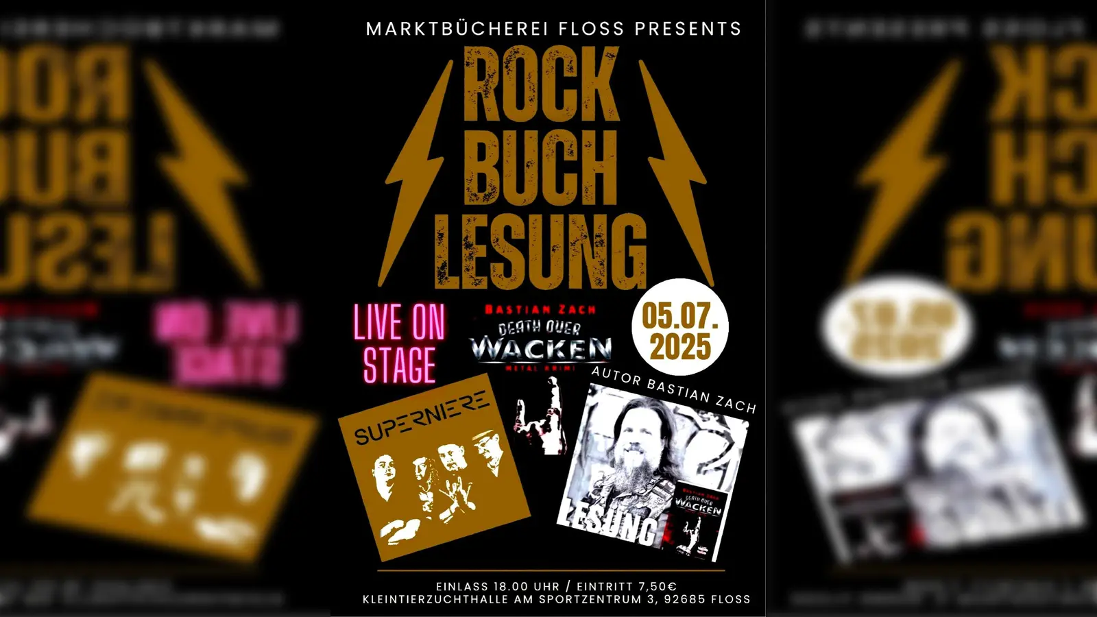 Rock-Lesung mit Bastian Zach und der Band Superniere in Floß (Bild: Christoph Schenk)