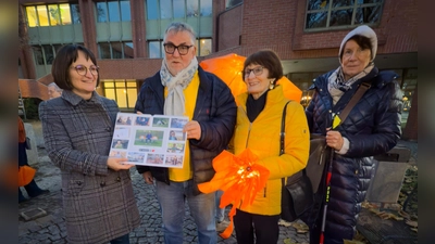 v.l. Enikö Nagy (Frauenhaus Weiden), Peter Klein (Seniorenbeirat Weiden), Waltraud Koller-Girke, Ina Rauh  (Bild: Nicole Bäumler)