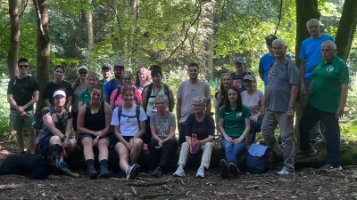 Die Wanderfreunde Tirschenreuth in der Röslauschlucht. (Bild: Marsella Tkachuk)