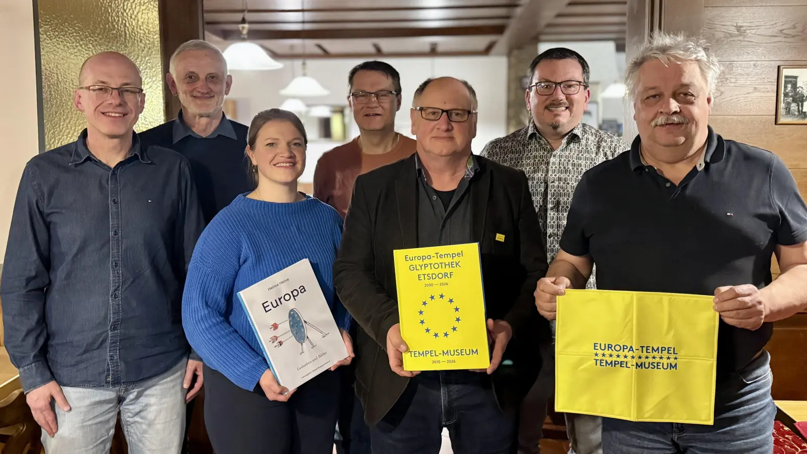 Die neu gewählte Vorstandschaft der Freunde der Glyptothek (von links): Thomas Rambach, Alfred Schwarz, Hannah Koch, Uli Piehler, Wilhelm Koch, Rudi preitschaft und Markus Haller. (Bild: Ina Piehler )