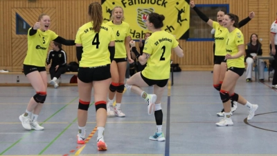 Die Mannschaft des SV Hahnbach tritt am Samstagabend gegen den TV Planegg Krailling ans Netz (Bild: Andreas Emmel)