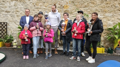 Die Sieger der Stadtmeisterschaft im Miniaturgolf. (Bild: Joachim Eck)