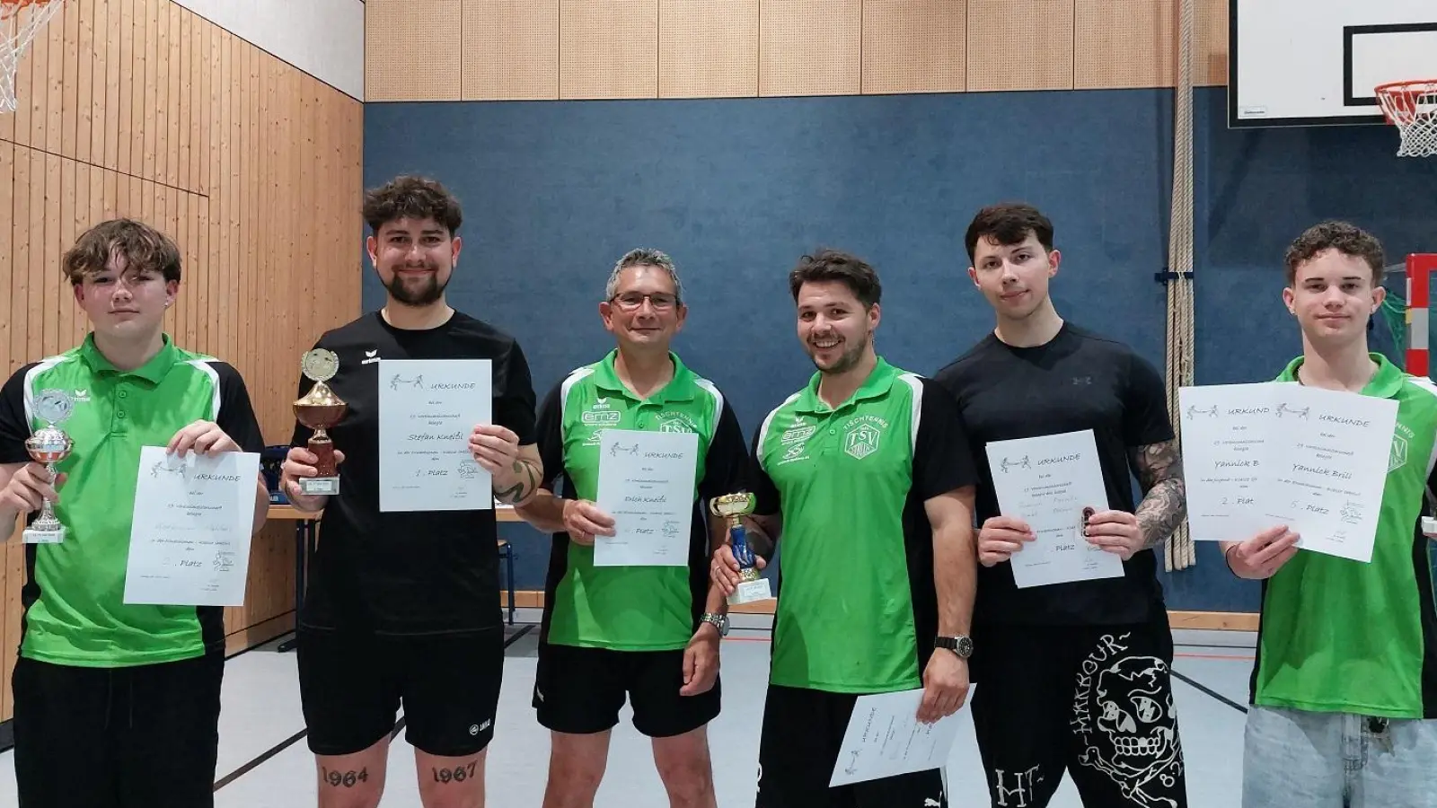 Die Teilnehmer der VM 2025 vo. li. Korbinian Hübbers, Stefan Kneißl, Erich Kneißl, Daniel Rotaru, Dominik Pornitz und Yannick Brill (Bild: Erich Kneißl)