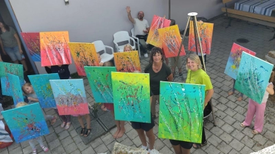 Actionpainting. (Bild: Johanna Betz)