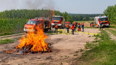  Jugendfeuerwehren erleben 24 Stunden Berufsalltag in Parkstein. (Bild: Jakob Dorner )