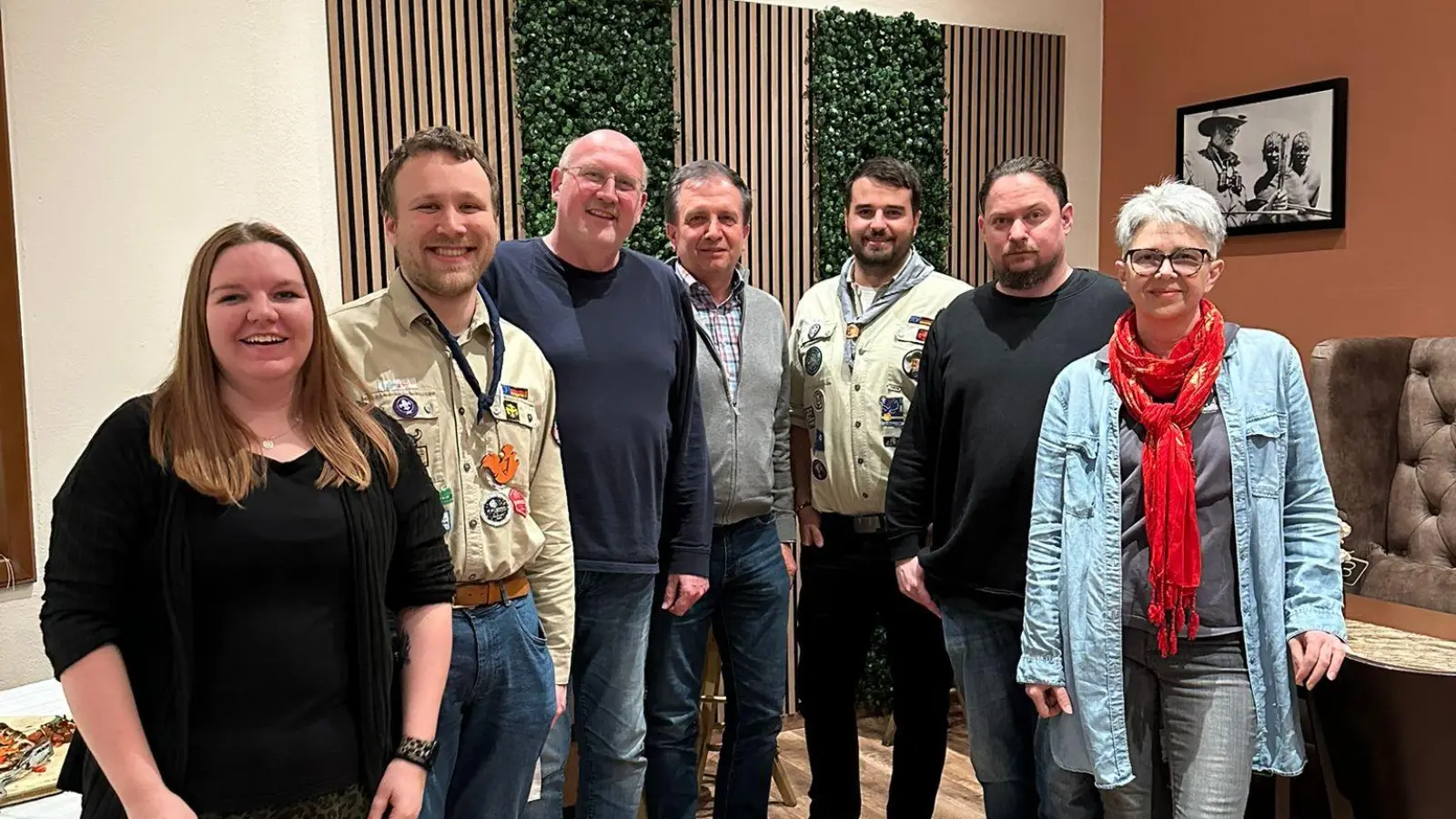 von links: Darline Feuerer-Lewerenz, Jannik Weiß, Martin Göhler, Norbert Waldhier, Michael Spieß, Christian Amthor, Somone Kopf (Bild: Martin Göhler)