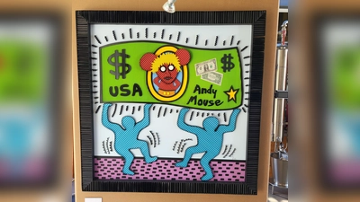 1. Bild Keith Haring, Andy Mouse<br>2. Bild Alec Monopoly (Bild: Günter Preuß)